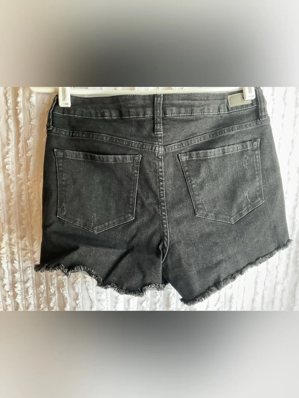 RSO VINTAGE Black Distressed Denim BOOTY Shorts 5/27